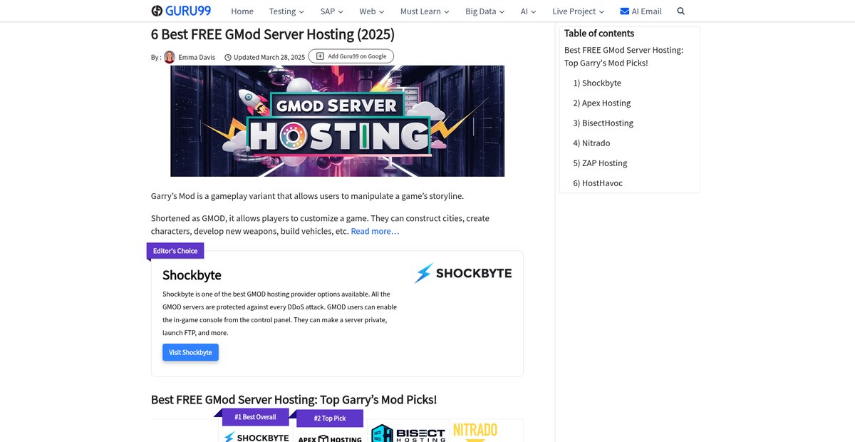 6 Best FREE GMod Server Hosting (2025) Screenshot