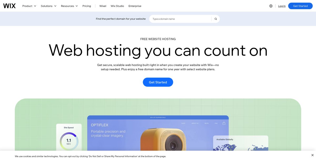 Free Web Hosting | Reliable Website Hosting Screenshot