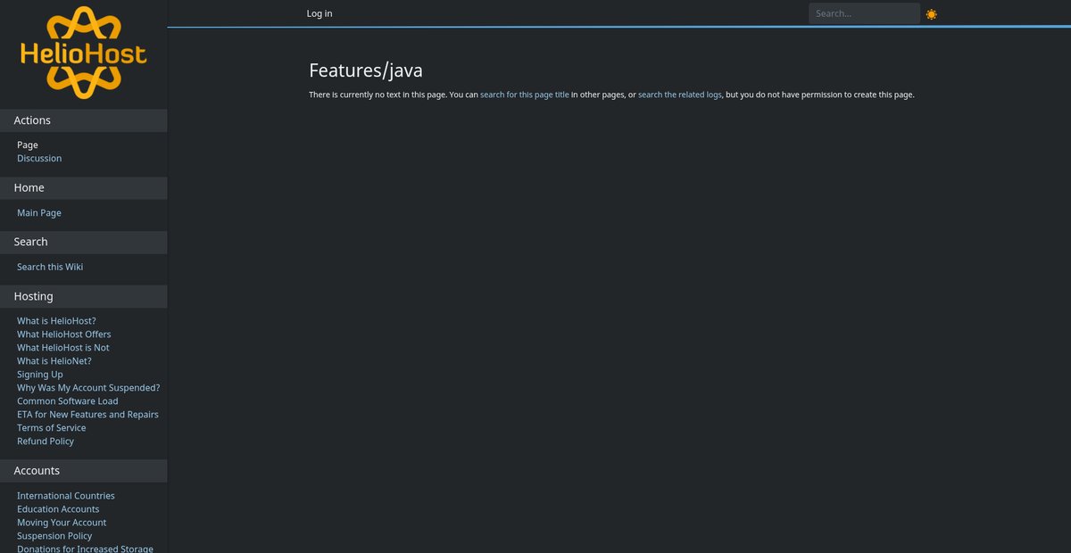 Java / JSP | HelioHost Screenshot