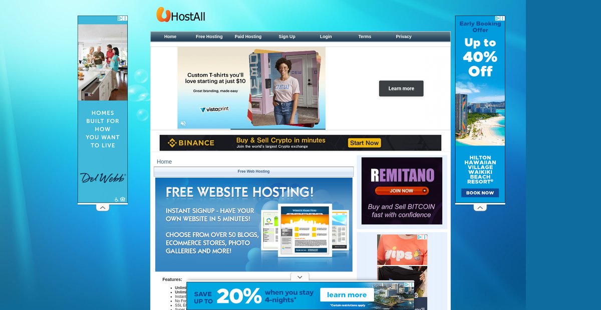 U Host All | Free Web Hosting Screenshot