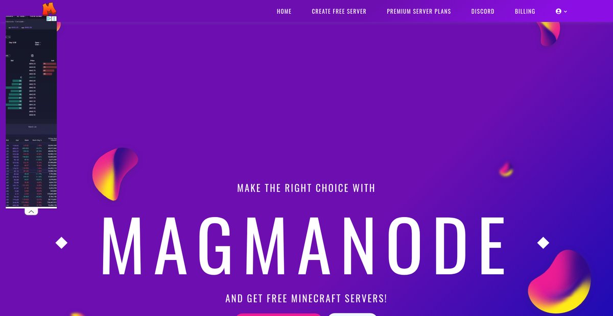 MagmaNode - Free Minecraft Server Hosting Screenshot