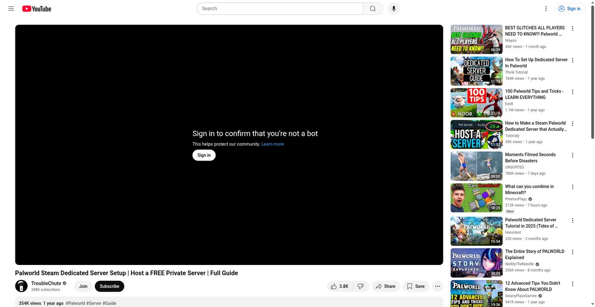 Palworld Steam Dedicated Server Setup | Host a FREE ... Screenshot