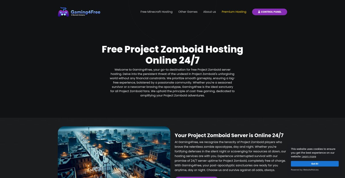 Free Project Zomboid Hosting - Online 24/7 Screenshot