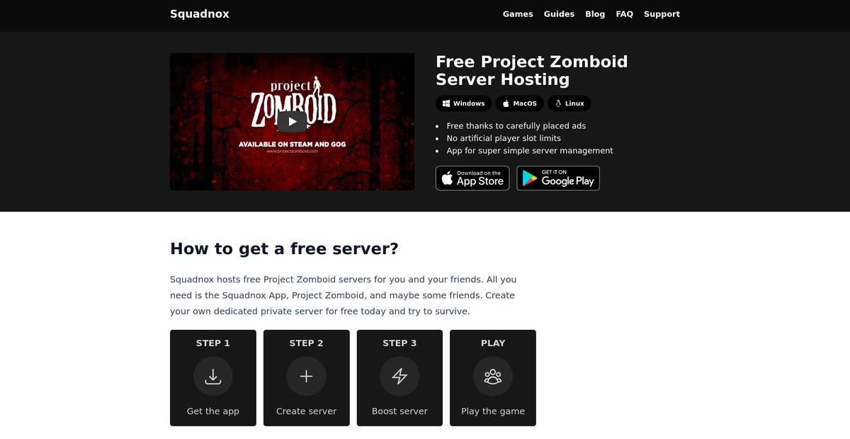 Free Project Zomboid Server Hosting Screenshot
