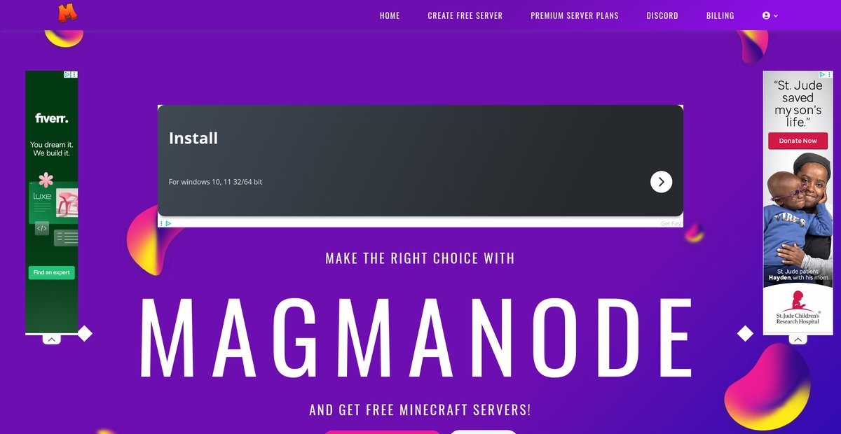 MagmaNode - Free Minecraft Server Hosting Screenshot