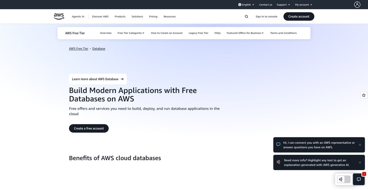 Free Databases - Store and Manage Data Screenshot