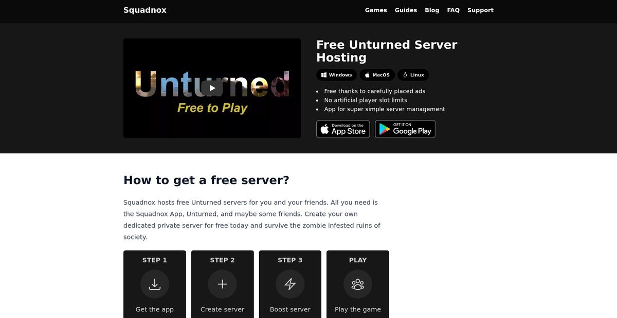 Free Unturned Server Hosting Screenshot