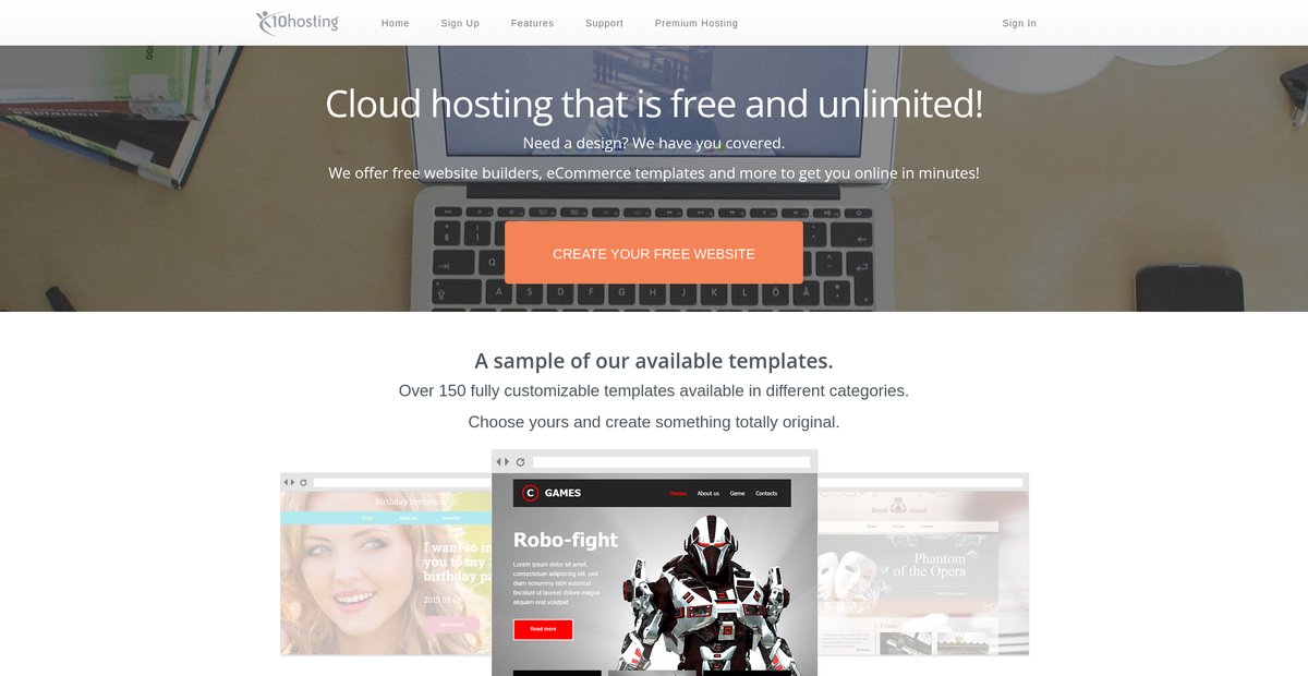 Free Web hosting Web Hosting For The Masses Screenshot