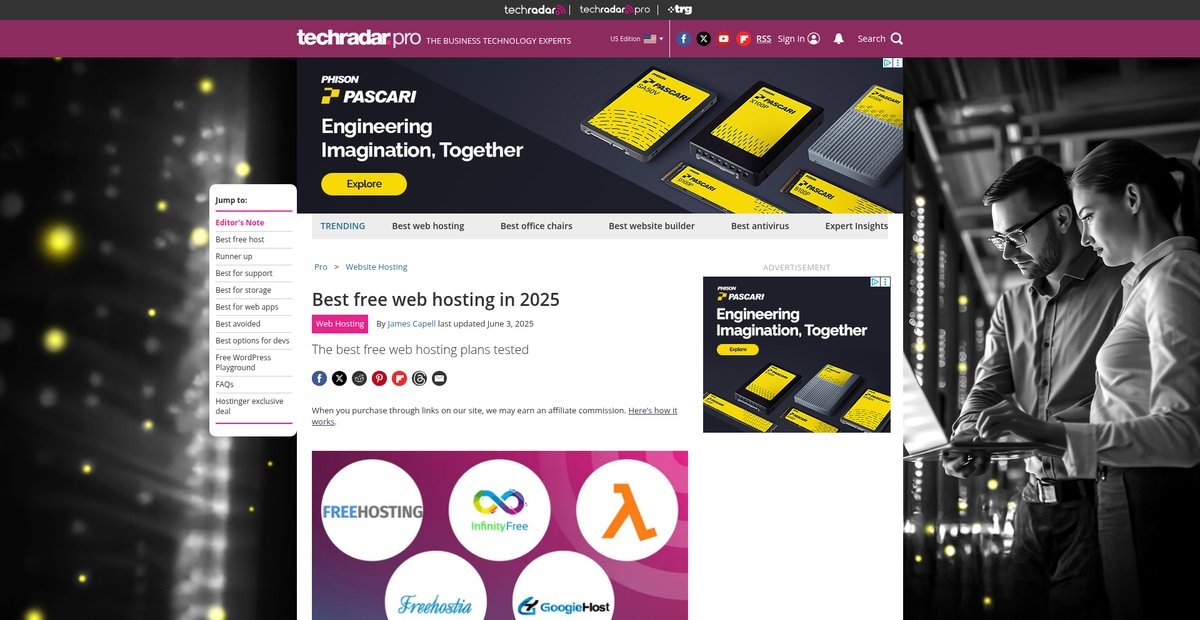 Best free web hosting in 2025 Screenshot