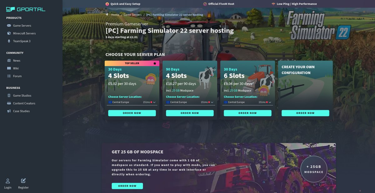 [PC] Farming Simulator 22 server hosting - GPORTAL Screenshot