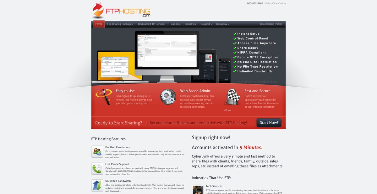 FTP Hosting & File Sharing Made Easy! Screenshot