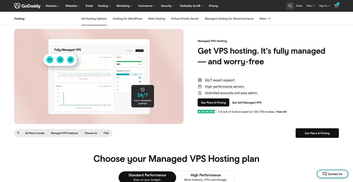 Fully Managed VPS | Secure, Reliable Hosting with 24/7 ... Screenshot