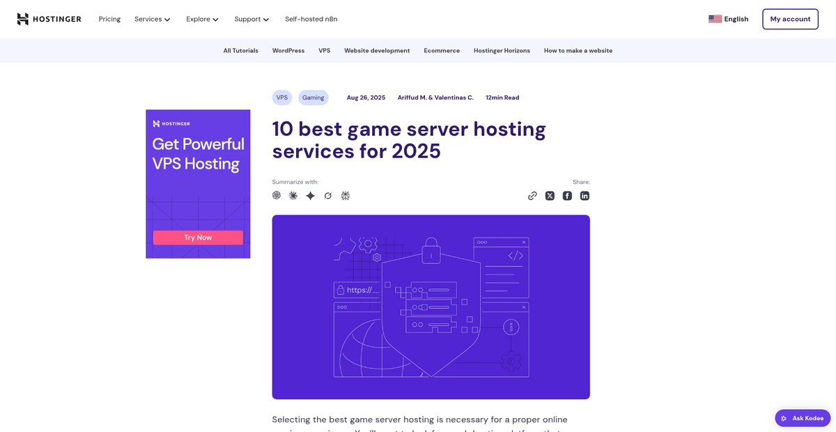 10 best game server hosting services for 2025 Screenshot