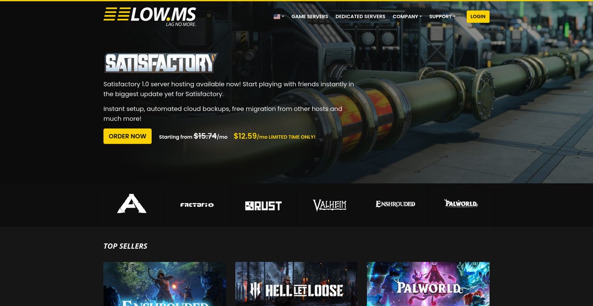 LOW.MS Game Server Hosting Screenshot