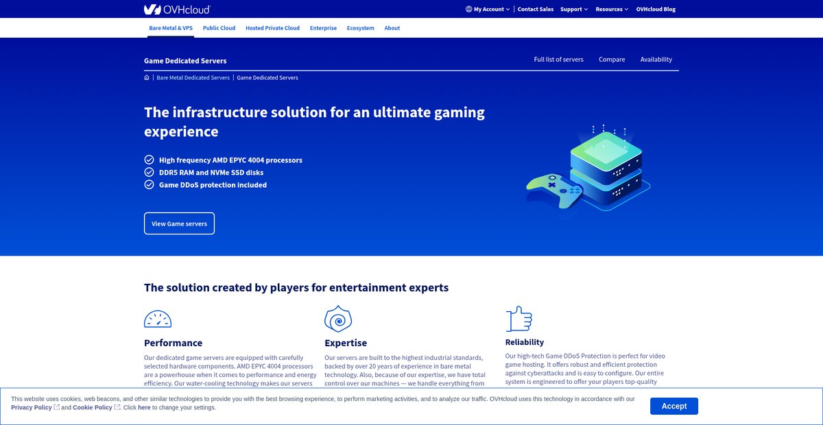 Game Dedicated Servers Screenshot