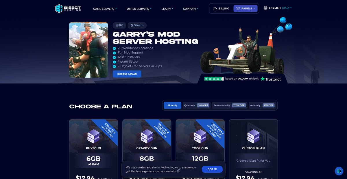 Garry's Mod Server Hosting | 24/7 Support Screenshot