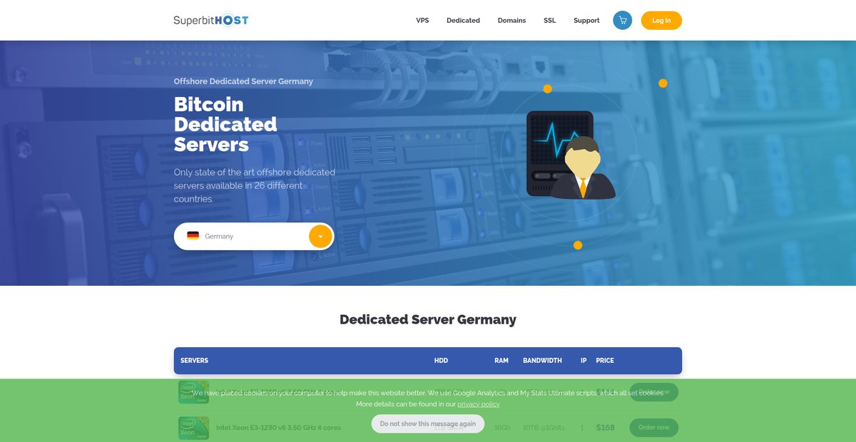 Offshore Dedicated Server Germany Screenshot