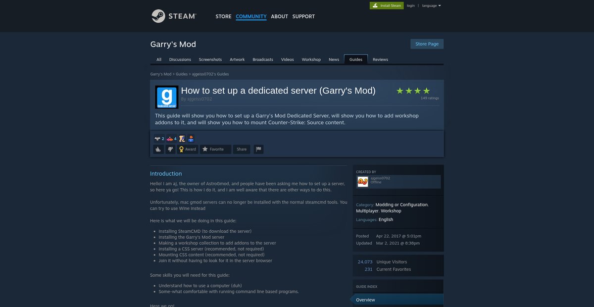 Guide :: How to set up a dedicated server (Garry's Mod) Screenshot