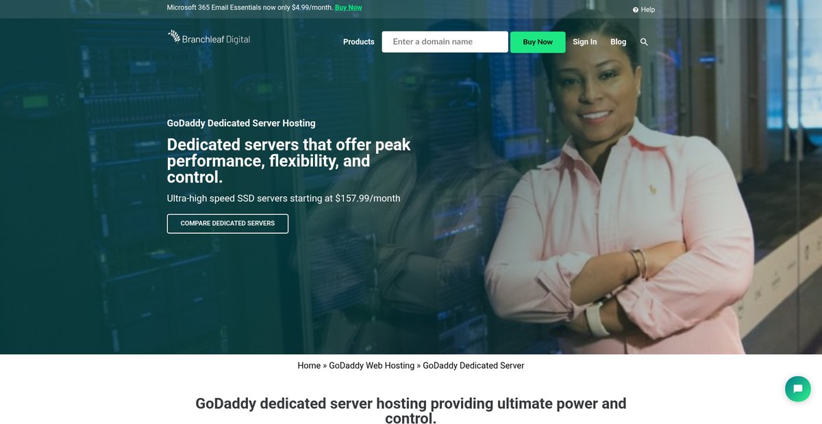 GoDaddy Dedicated Server Hosting | Get Your Own ... Screenshot