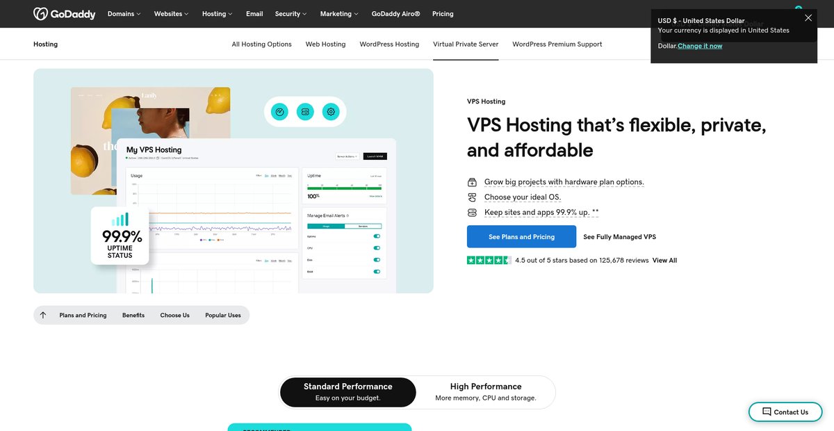 Professional Managed VPS Hosting Solution from GoDaddy PH Screenshot