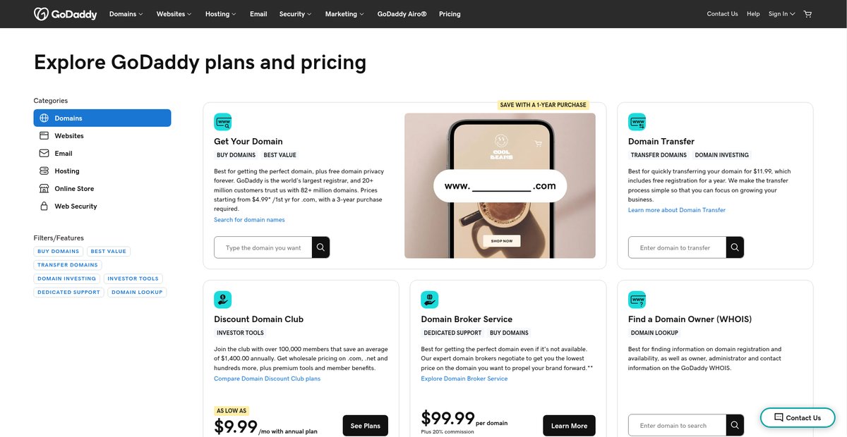Plans and Pricing for all Businesses Screenshot