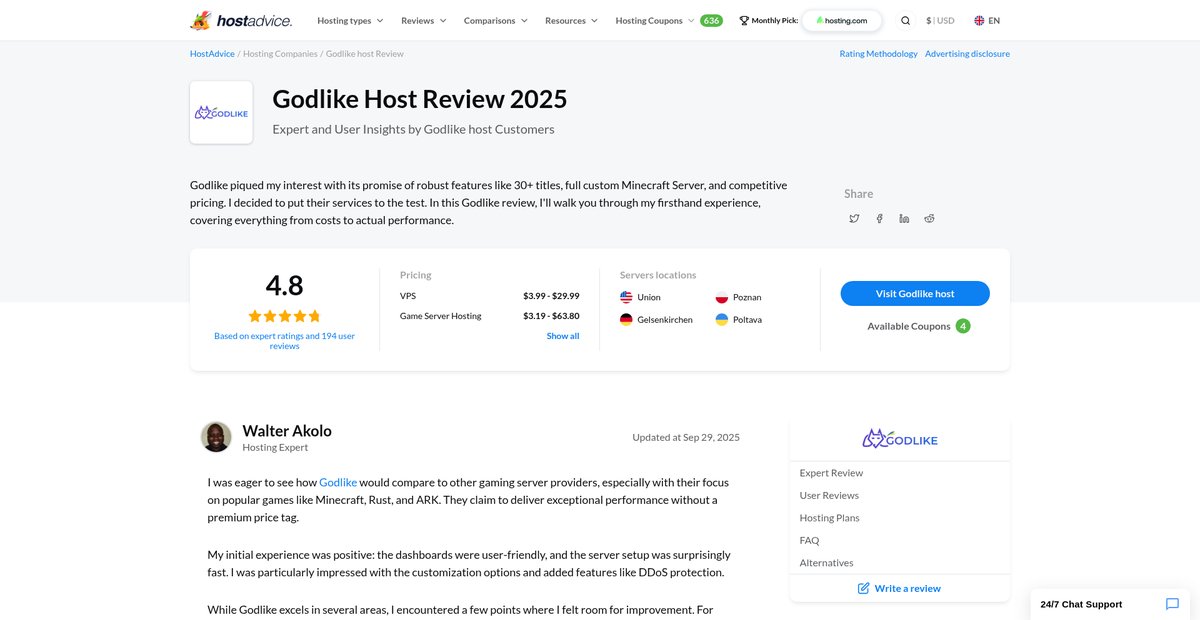 Godlike Review (Sep 2025): Features & Expert Insights Screenshot