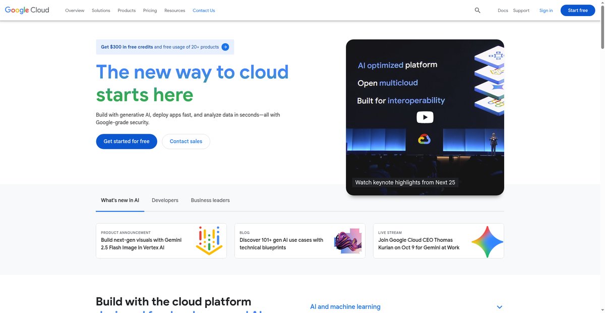 Cloud Computing Services | Google Cloud Screenshot