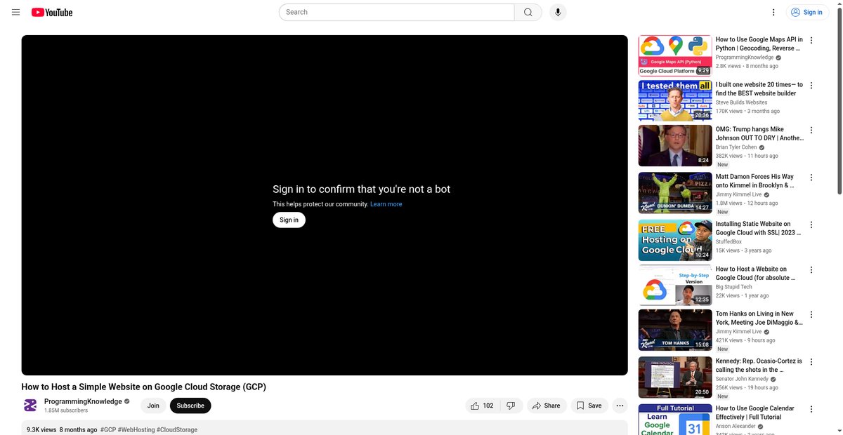 How to Host a Simple Website on Google Cloud Storage ... Screenshot