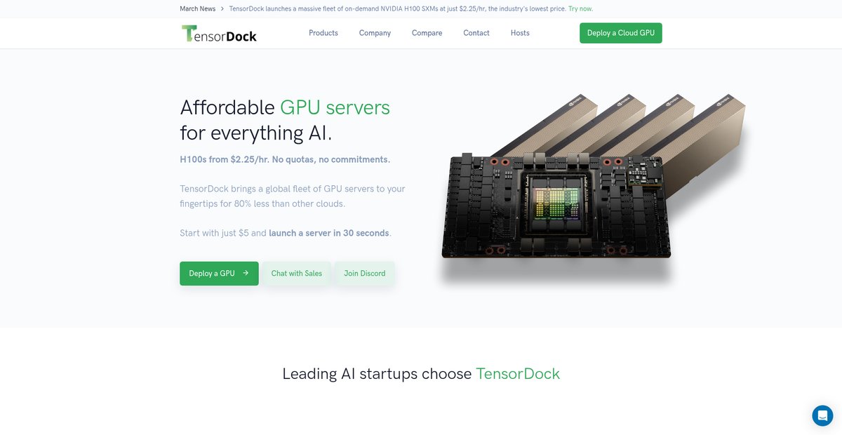 TensorDock — Easy & Affordable Cloud GPUs Screenshot