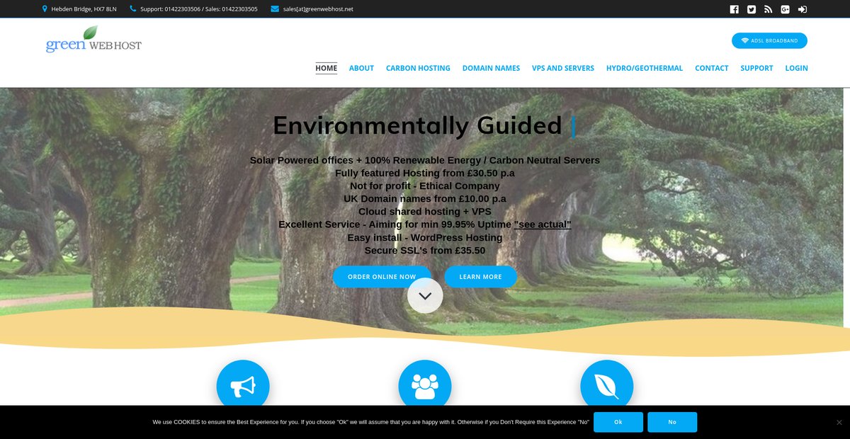 environmentally guided, Green Web Hosting Screenshot