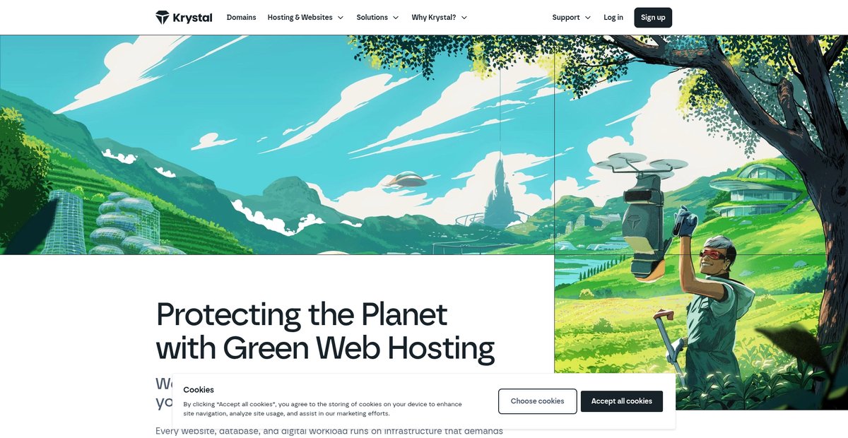 Green Web Hosting Services Screenshot