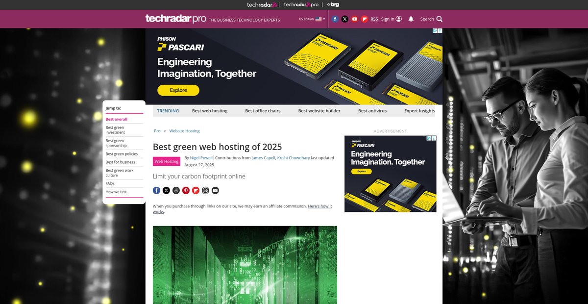 Best green web hosting of 2025 Screenshot