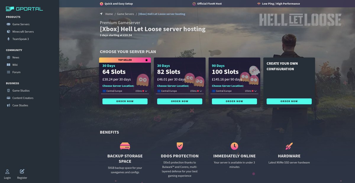 [Xbox] Hell Let Loose server hosting ➜ g-portal.com Screenshot