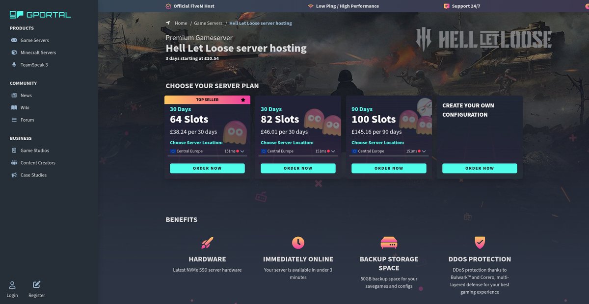 Hell Let Loose server hosting Screenshot