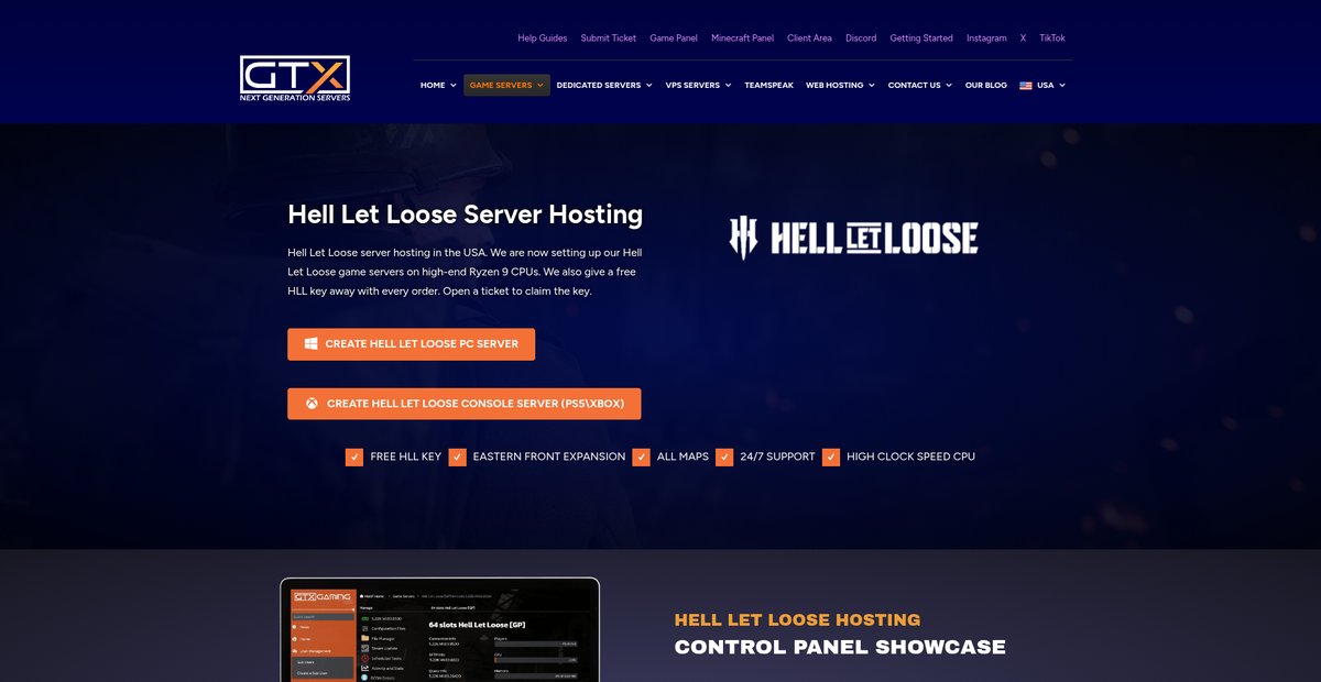 Hell Let Loose Server Hosting Screenshot