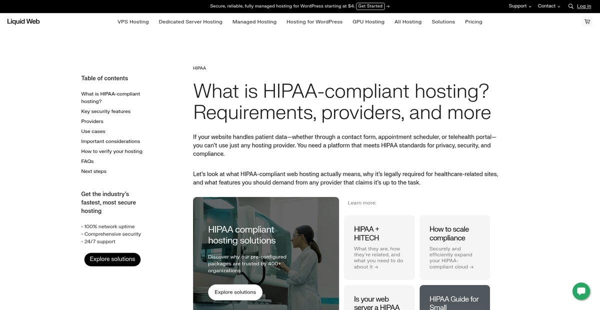 What is HIPAA-Compliant Hosting? Screenshot