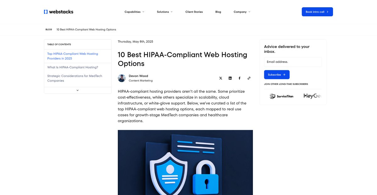 10 Best HIPAA-Compliant Web Hosting Options in 2025 Screenshot