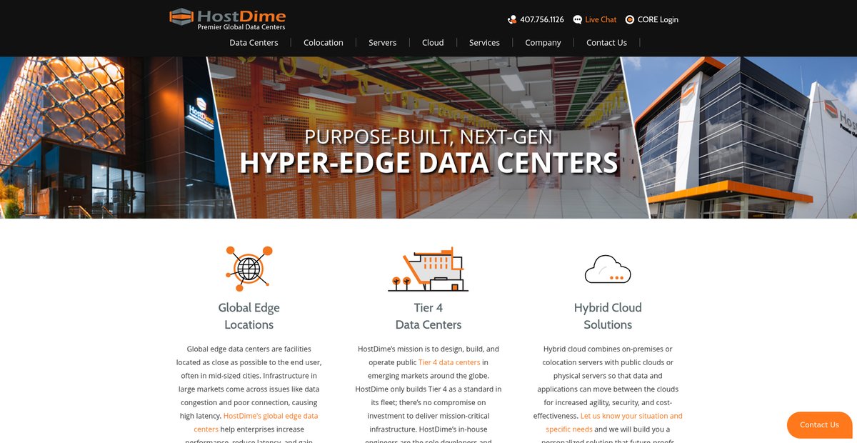 Hong Kong Dedicated Servers | HostDime Screenshot