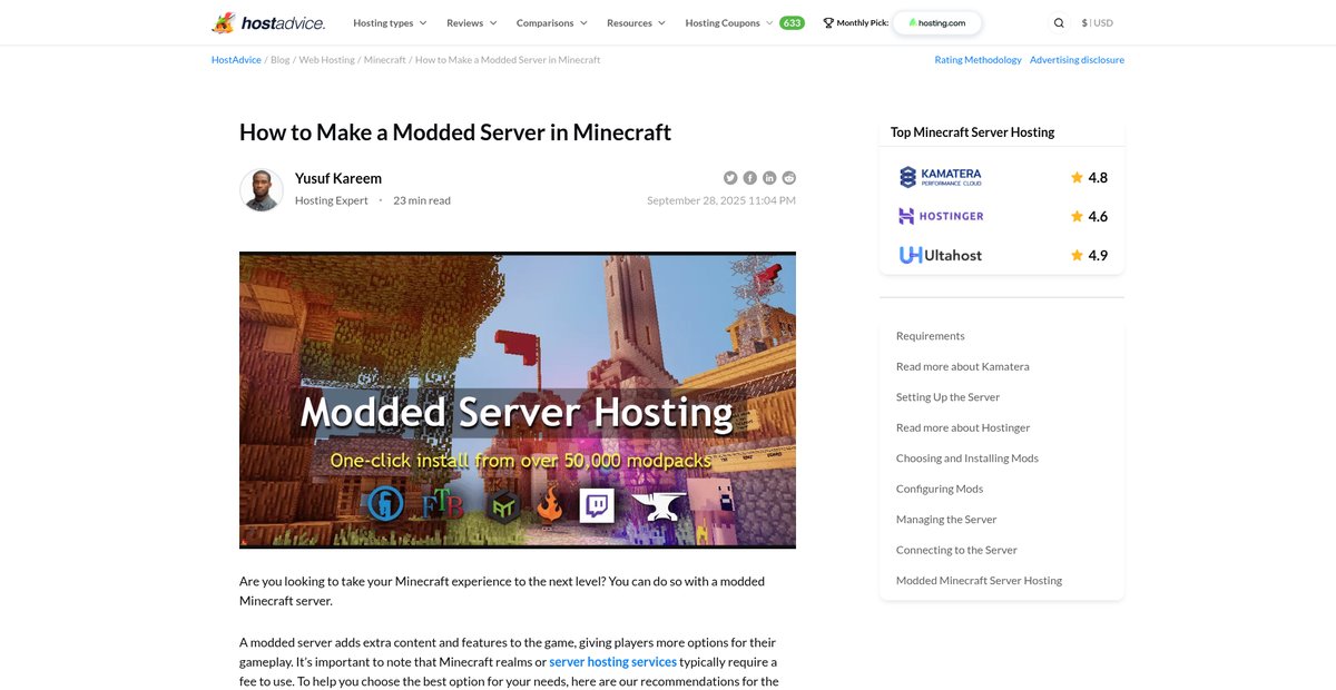 How to Make a Modded Minecraft Server: The Ultimate Guide Screenshot