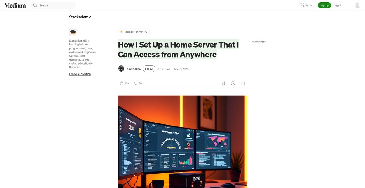 How I Set Up a Home Server That I Can Access from ... Screenshot