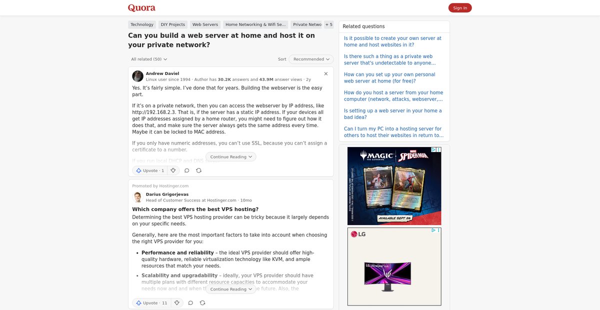 Can you build a web server at home and host it on your ... Screenshot