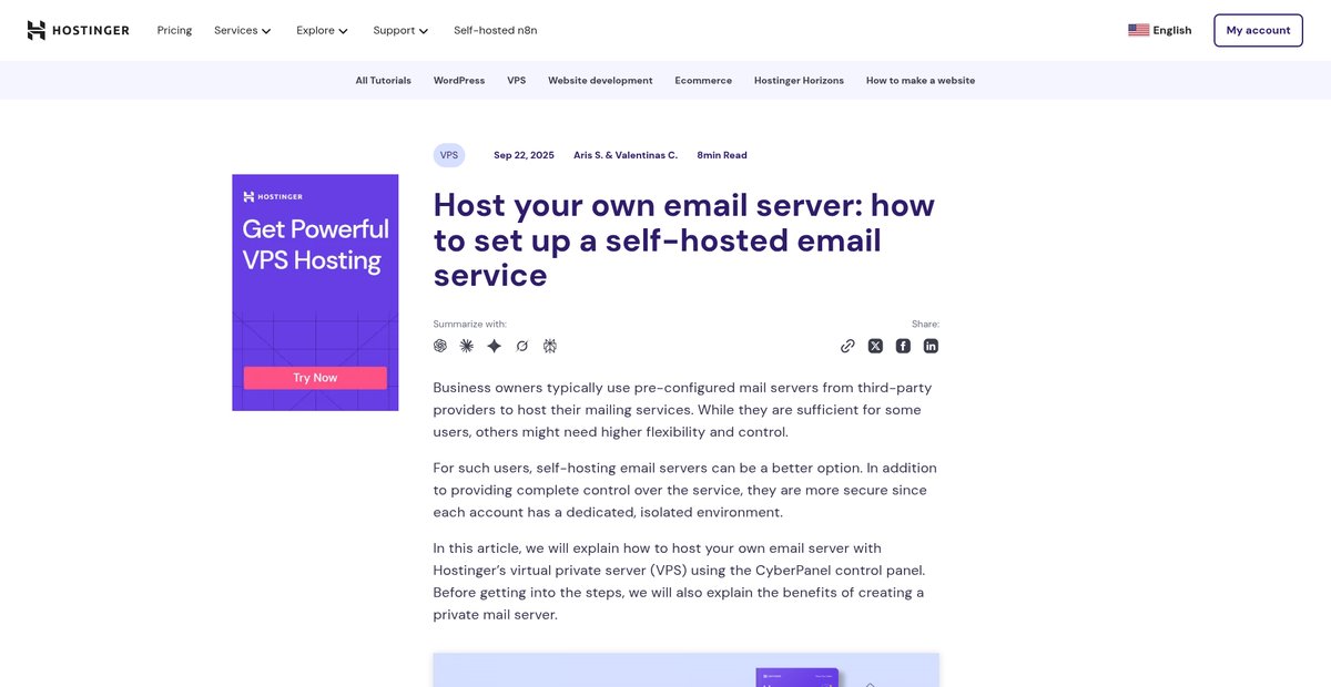 How to Host Your Own Email Server in 2025 Screenshot