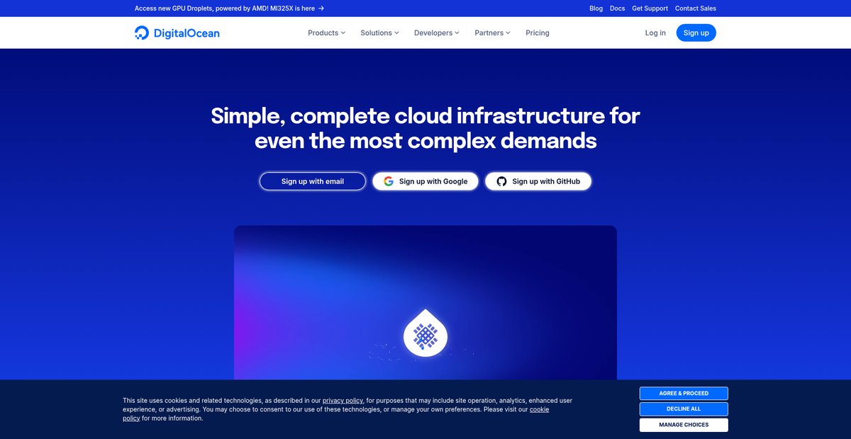 DigitalOcean | Cloud Infrastructure for Developers Screenshot