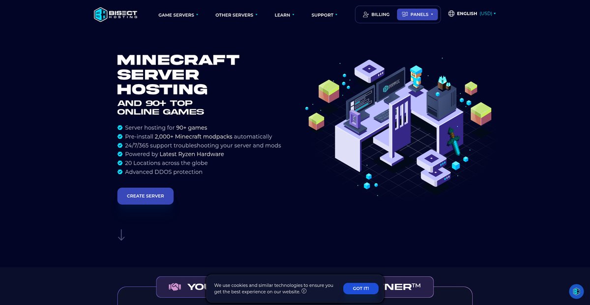 BisectHosting: Minecraft Server Hosting & Game Servers Screenshot