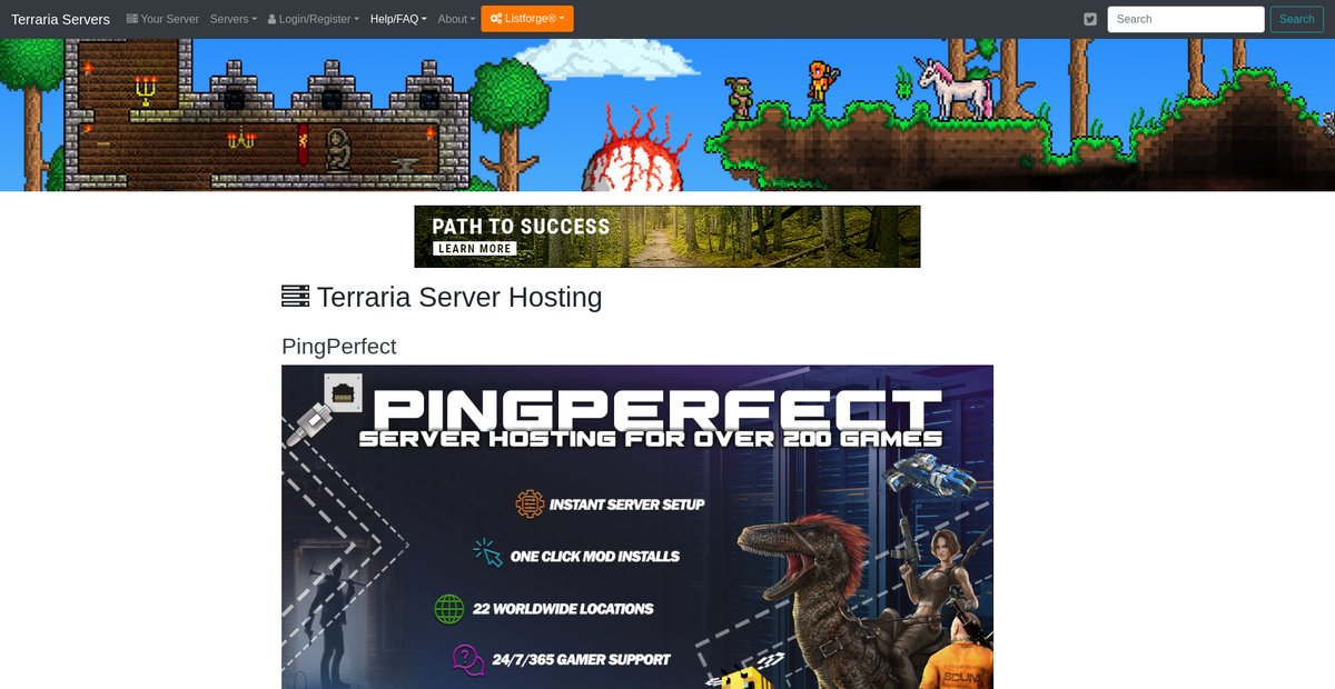 Terraria Server Hosting Screenshot
