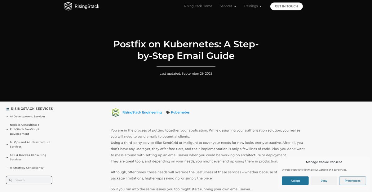 Postfix on Kubernetes: A Step-by-Step Email Guide Screenshot