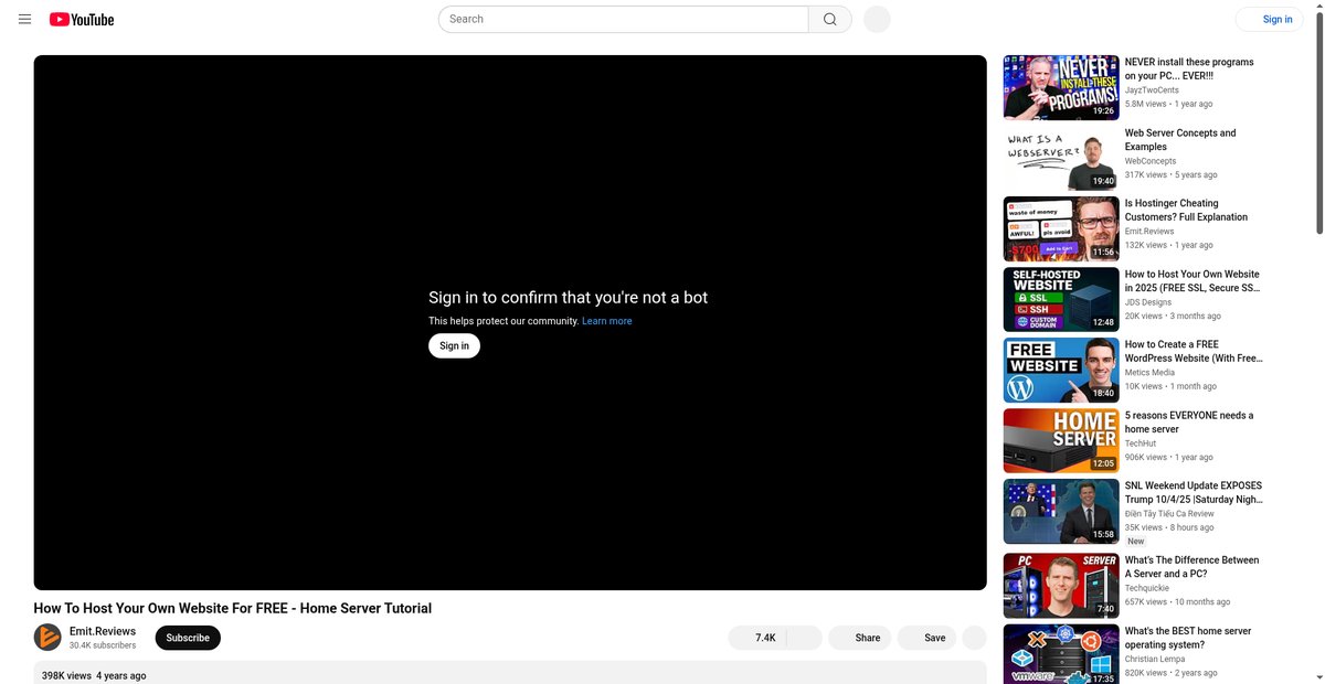 How To Host Your Own Website For FREE - Home Server ... Screenshot
