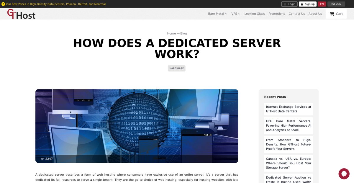 How Does a Dedicated Server Work? Screenshot