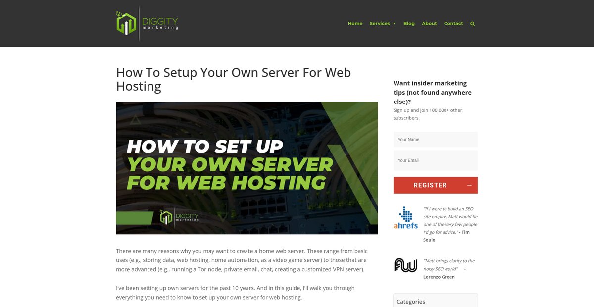 How to Setup Your Own Server for Web Hosting Screenshot