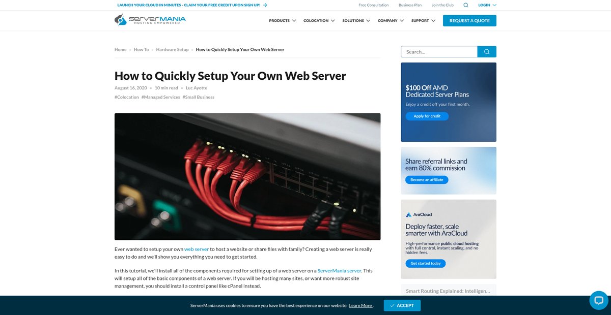 How to Quickly Setup Your Own Web Server Screenshot